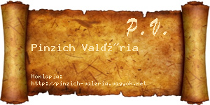 Pinzich Valéria névjegykártya